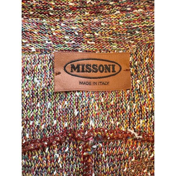 RARE Vintage Missoni Knit Sweater Blazer Shacket Orange Tag Size 52 (US 16) - Picture 6 of 9